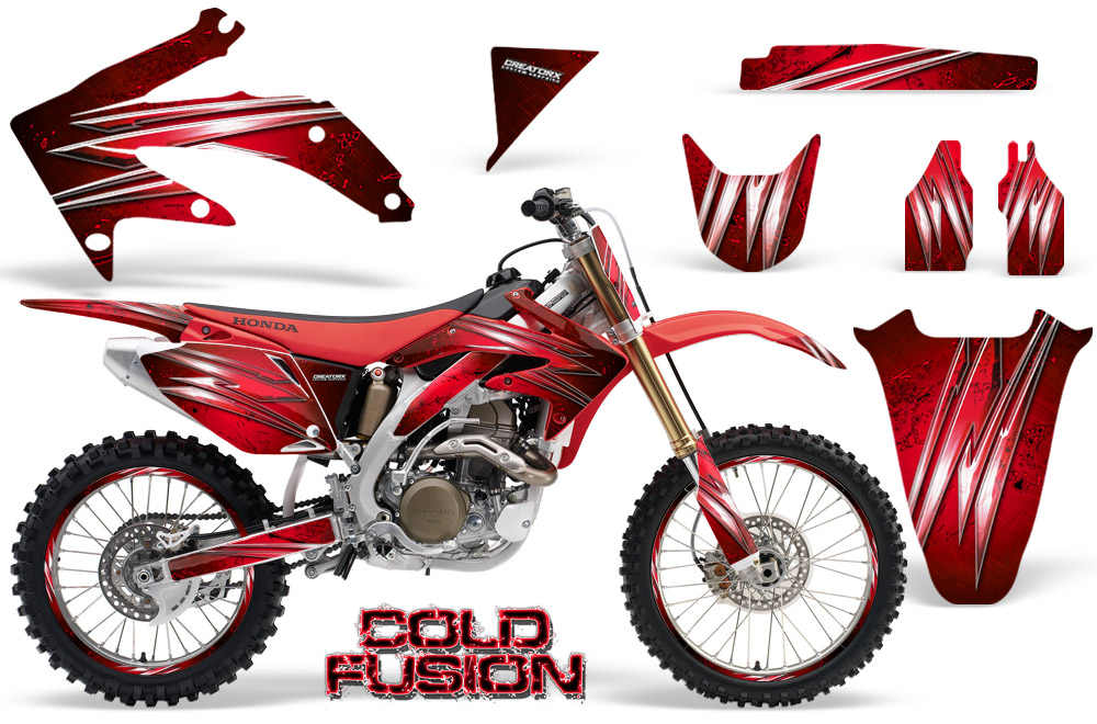 Honda CRF 450R 05-08 Graphics Kit Cold Fusion Red NP Rims